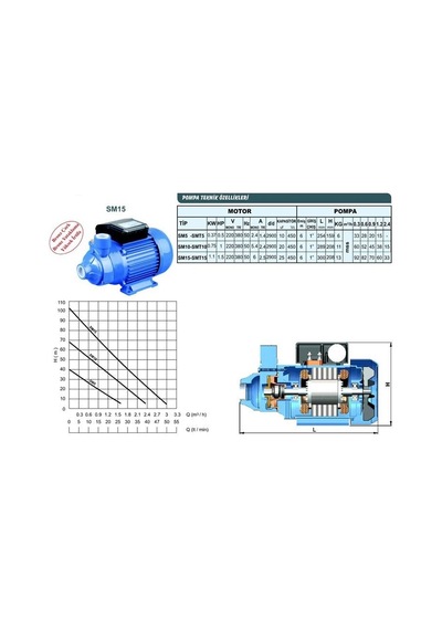Sumak Sm10 Periferik Pompa 1 Hp