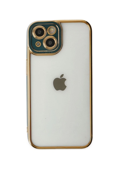 Apple İphone 14 Plus Kılıf Liva Lens Silikon - Yeşil Çok Renkli