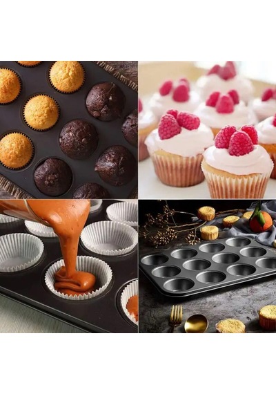 Muffin, Kek Kalıbı 6 Lı, 12 Li Ve 24 Lü 012 Çok Renkli