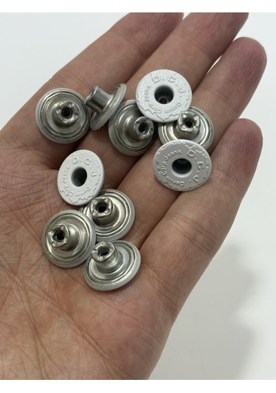 Pirinç Kot Pantolon Düğmesi 17mm 10 Adet Tek Taraf