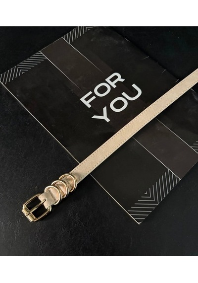 Öznora Kare Gold Tokalı Kadın Kemer İnce Elbise Ve Pantolon Kemeri Bej