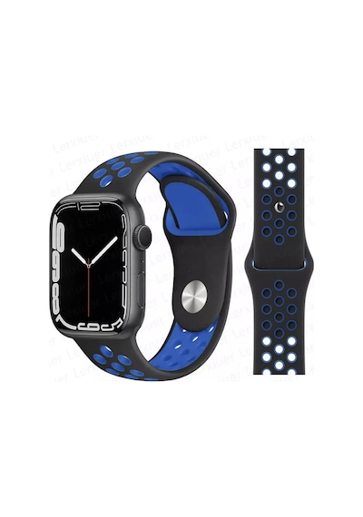 Apple Uyumlu  Watch 9-8-7-6-5-4-3-se / 38-40-41 Mm Delikli Silikon Spor Kordon