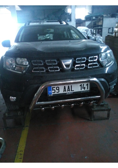 Dacia Duster 2017-2023 Yüksek Ön Koruma 4x2 - Ara Borulu- Emperor A