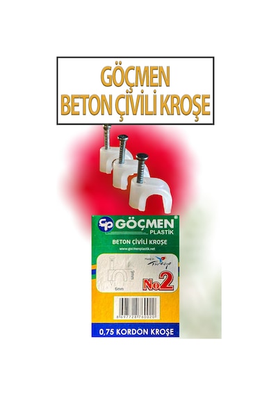 Beton Çivili Kroşe No 2 0,75 Kordon Kroşe Paket İçeriği 100 Adettir Diğer