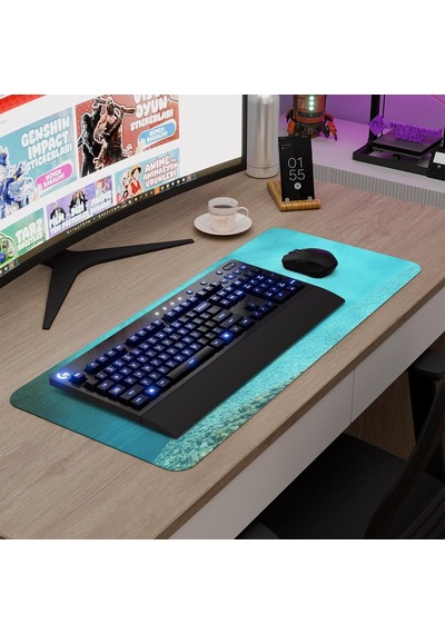 Sualtı Gaming Mouse Pad Kauçuk Kaymaz Taban Mousepad V2, 70x30 Xl