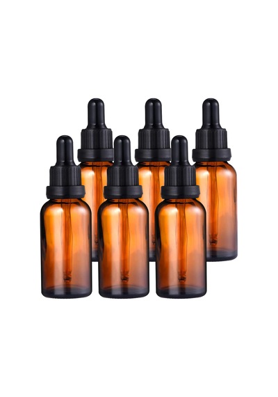 Amber Cam Damlalık Seti 6'lı Cam Şişeler Damlalıklı Kahverengi 30 Ml Parfüm, Kolonya, Uçucu Yağlar Ve Örnekler İçin Mini Şişe