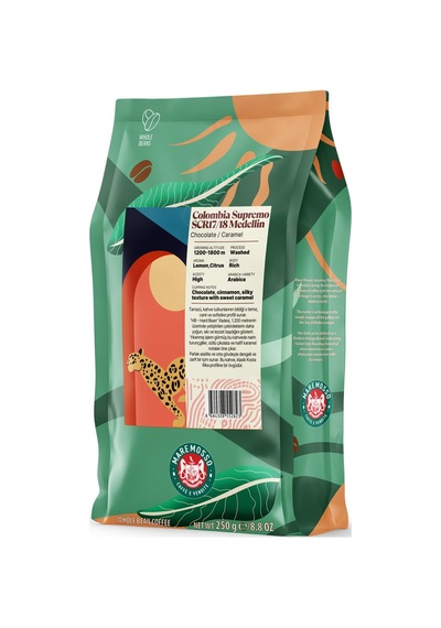 Colombia Supremo Scr17/18 Medellin Yöresel Filtre Kahve 250 Gr. Çekirdek Kahve