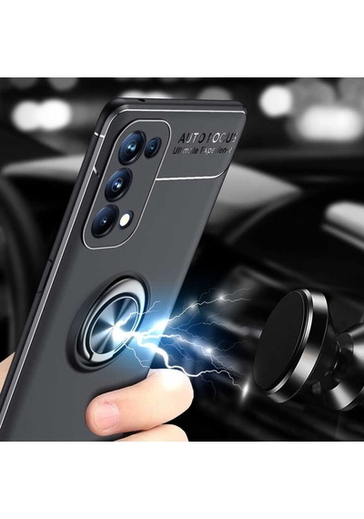 Oppo Reno 5 5G Kılıf Yüzüklü Magnetli Ravel Case