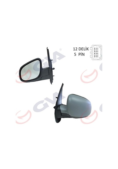 Dış - 487 - Dikiz Aynası Sol Goo-cıtan 13- Elektrikli Isıtmalı Astarlı Asferik 5 - Muratech - Fiş Vm-6132ehpal