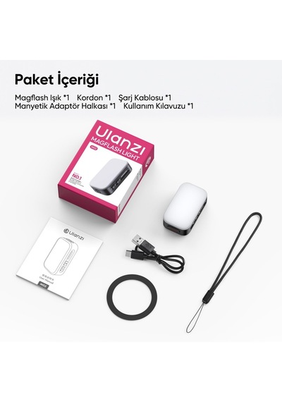 Ulanzi M02 7w 5600k Crı 95+ Bluetooth Mini Flaş Ve Led Video Işığı - L217a