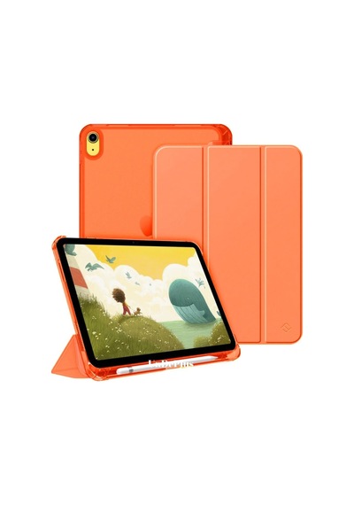 Apple iPad Uyumlu 11. A16 11inç/10. 10.9inç İle Uyumlu Kılıf Cover Kalem Bölmeli Pc Case Turuncu Sku: Zeusb0gh39bqp4 Arka Kapak
