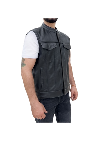 The Biker Jeans California Deri Motosiklet Yeleği