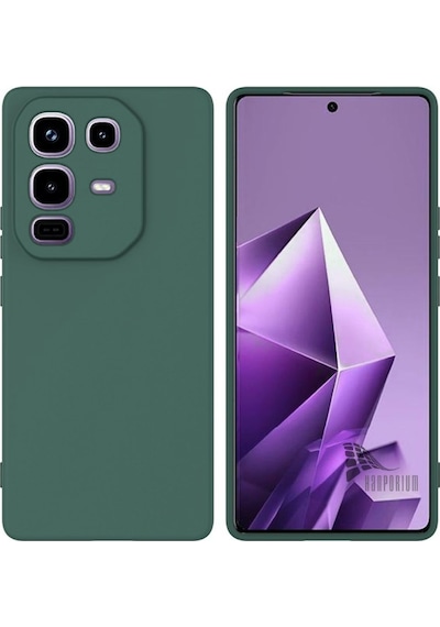 Infinix Note 50 Pro Uyumlu Silikon Kılıf - Kamera Korumalı Esnek Pastel Renk Kapak - Yeşil