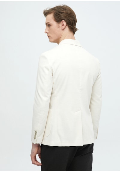Ramsey Ekru Fitilli Shirt Shoulder Slim Fit %100 Pamuk Ceket