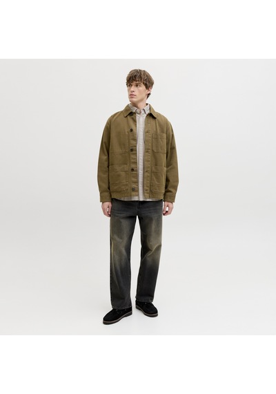 Jack & Jones Erkek Oxford Kumas Uzun Kollu Gömlek - Harvey - 12293325 Moonstruck