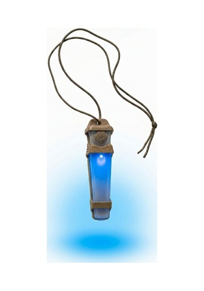 Single Sword Tactical Signal Light Kask Ve Boyun Asmalı Pilli Taktik Sinyal Lambası 12 Cm Mavi