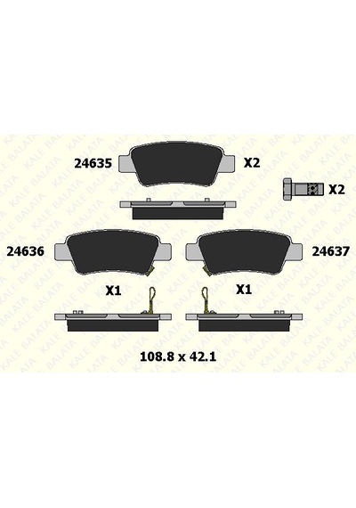 Honda Arka Fren Balatası Honda Cr-v 2.0 I-vtec 07 12 / Cr-v 1.6 I-dtec 12 - Kale B 24635 165 15 Ans