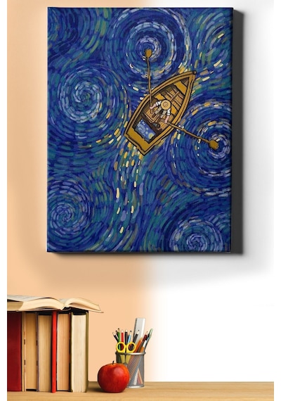 Webstyle Sayılarla Boyama Seti Kasnaklı Kayıkytaki Van Gogh 60 X 75 Cm