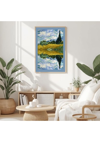 Besay Yansıma Duvar Posteri-modern Sanat Estetik Dekoratif A2 Çerçevesiz