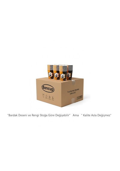 Bencup 7 Oz Karton Bardak 3000 Adet - Sızdırmaz Ve Isıya Dayanıklı Koli Satışı 3000