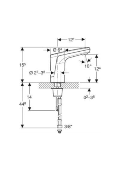 Geberit 116.133.21.1 Type 80 Fotoselli Lavabo Bataryası
