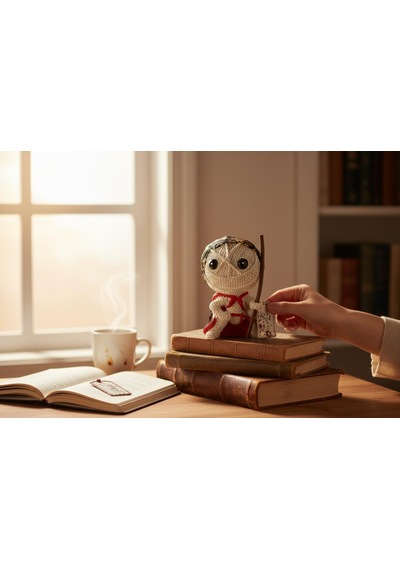 Örgü Tasarımlı Polyester Ninja Voodoo Biblo Savaşçı Figür Dekoratif Obje Genç Odası Hediyelik 18 Cm