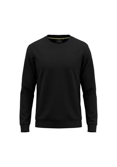 Goffra Erkek Focus Esnek Kumaş Yumuşak Dokulu Günlük Sweatshirt Siyah M401-r0342-06