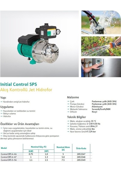 Wılo Control Sps 4-44 Fluid Kont Hidrofor 4 Kat-4 Daire