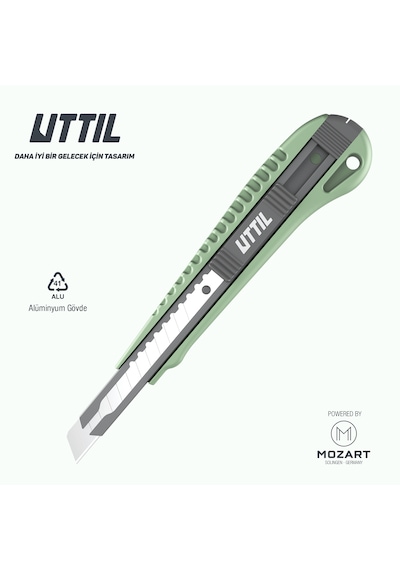 UTTIL Nmuk07 Alüminyum Gövdeli, Standard 9 Mm Metal Maket Bıçağı