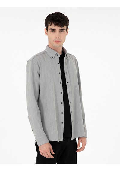 Pierre Cardin Erkek Gri Gömlek Desenli 50293947-vr024 Gri