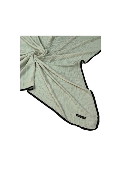 Mim Eşarp Mısırlı Eşarpları Biyeli Müslin Düz Renk Eşarp 100x100cm Kırık Beyaz