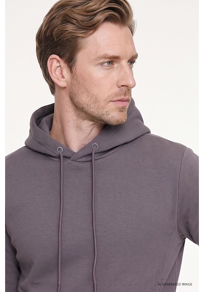 AC&Co / Altınyıldız Classics Erkek Koyu Gri Standart Fit Normal Kesim Kapüşonlu Kanguru Cepli Pamuklu Sweatshirt Koyu Gri AC&Co / Altınyıldız Classics Erkek Koyu Gri Standart Fit Normal Kesim Kapüşonlu Kanguru Cepli Pamuklu Sweatshirt Koyu Gri