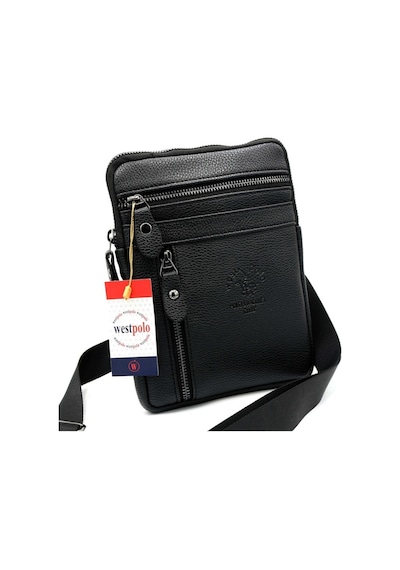 West Polo Mini Postacı Erkek Omuz Çantası - Küçük Model Askılı Ça (461377625)-Siyah