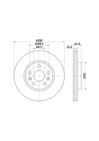 YAVUZSAN 30180 Ön Fren Diski Megane II 2,0DCI 05-09 280×24*Dl Havalı