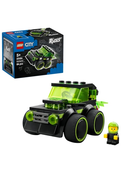 LEGO® City Araçlar – Video Oyunu Yarış Arabası 60484 - 5 Yaş ve Üzeri Çocuklar için Sürücü Minifigürlü Yarış Oyuncağı (64 Parça)
