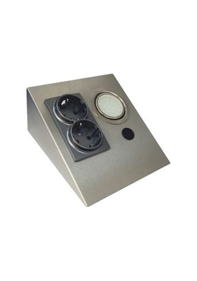 Cata CT5109B 1 W Üçgen Spot Beyaz Led + Çift Priz