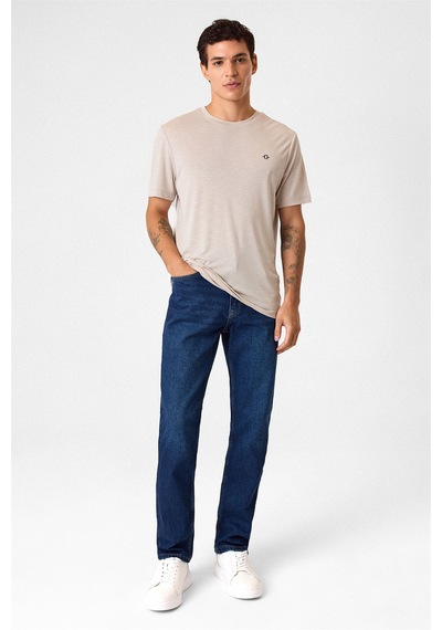 Back And Bond Regular Fit Basic Bej Tişört Çok Renkli