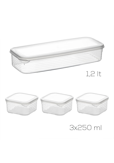 Porsima 4368 Freshlock Vakumlu Kahvaltılık Çok Amaçlı Saklama Kabı Kahvaltı Seti Şeffaf