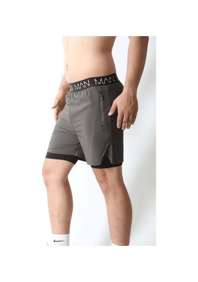 Nature The Brand Unisex Şort,astarlı Şort,gym Şort, Fitness Şort,gizli Cepli Şort, Fitness Taytlı Şort Antrasit