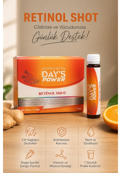 Day S Power Retinol Shot 7 Adet - Glutatyon, Hyaluronik Asit & Vitamin A Destekli