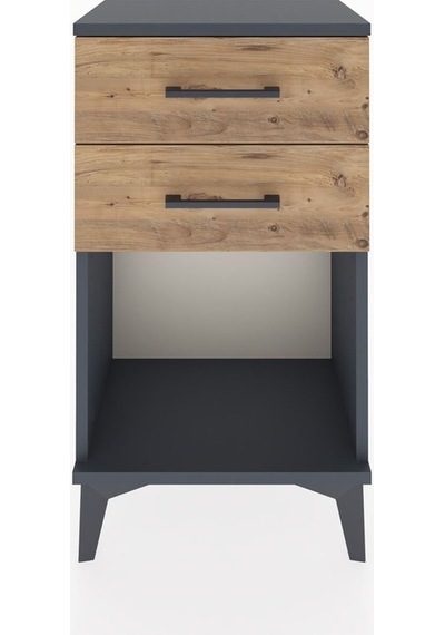 Arges Komodin 4 Çekmeceli 44x30x80 Antrasit-çam Antrasit