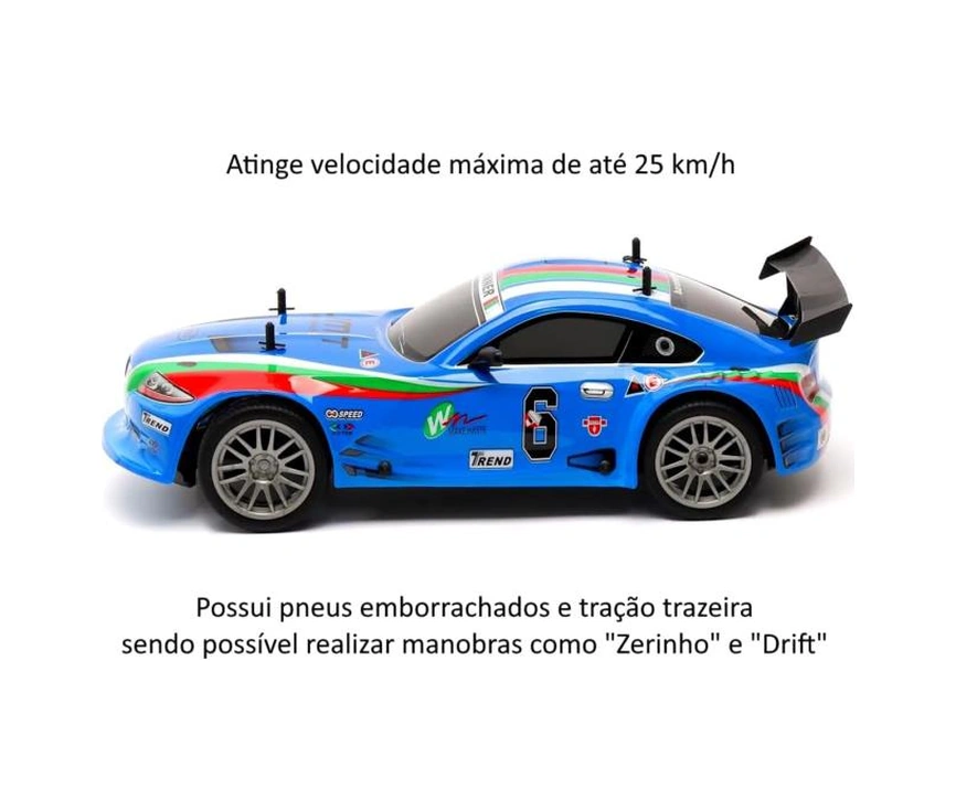 Şarjlı Kumandalı 1:10 Ölçek 25km/h Hıza Çıkabilen Oyuncak Rc Full Fonksiyon Drift Yarış Arabası Mavi Mavi Şarjlı Kumandalı 1:10 Ölçek 25km/h Hıza Çıkabilen Oyuncak Rc Full Fonksiyon Drift Yarış Arabası Mavi Mavi