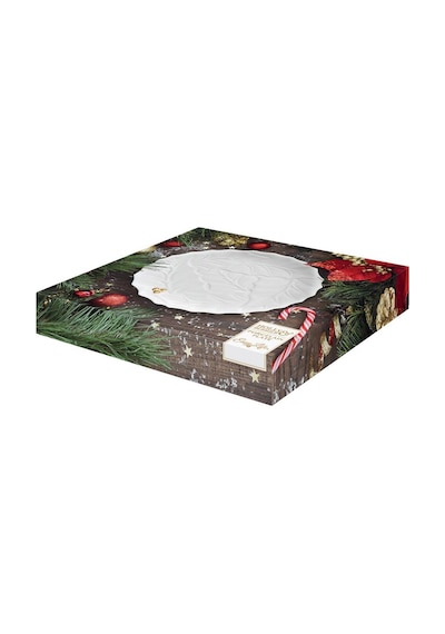 Easy Life Holly & Berries Porselen Pasta Tabağı 20,0cm - Beyaz Beyaz