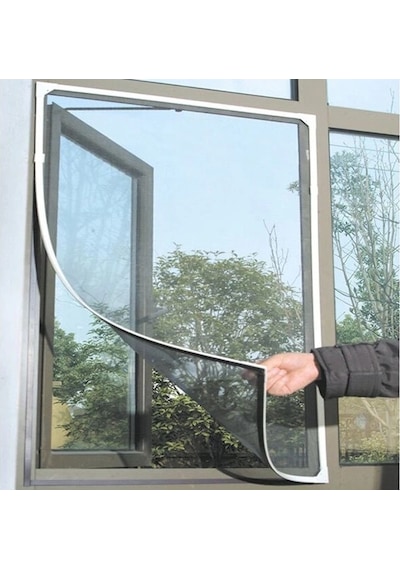 Pencere Cam Sineklik-beyaz 125 Cm X 75 Cm +4m Bant Çok Renkli