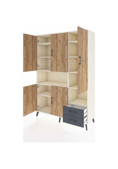Hyperion Dolap 10 Raflı 2 Çekmeceli 5 Kapaklı 132x44x195 Aytaşı-çam/antrasit Atlas Çam/antrasıt Hyperion Dolap 10 Raflı 2 Çekmeceli 5 Kapaklı 132x44x195 Aytaşı-çam/antrasit Atlas Çam/antrasıt