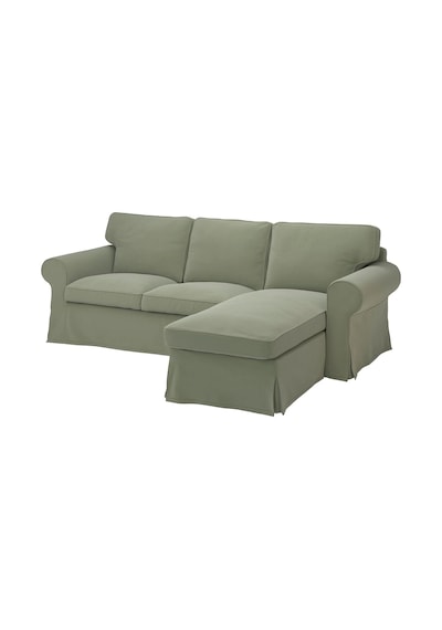 Ikea Gri Lüks Kanepe - Uzanma Koltuklu 3'lü Kanepe Kılıfı