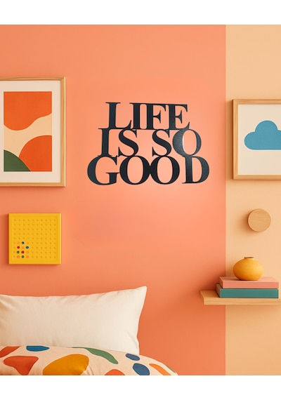 Life İs So Good Ahşap Duvar Dekorasyon Ürünü 25x20 Cm