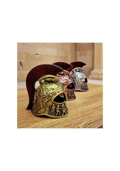 Metal Dekoratif Şövalye Miğferi - Tarihi Tasarım - 10x5 Cm