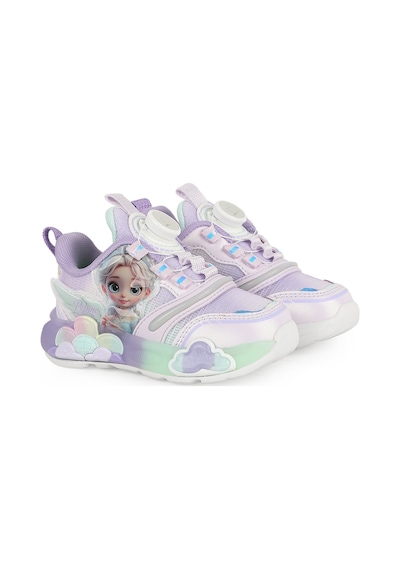 Pepino 2230 Kız Bebek Sevimli Masal Prensesi Figürlü Otomatik Döner Kilitli Hafif Işıklı Taban Lila Spor Sneaker