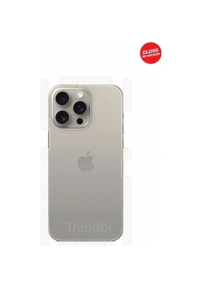 Apple iPhone 15 Pro Max Uyumlu Arka Ve Yan Koruyucu Tpu Film